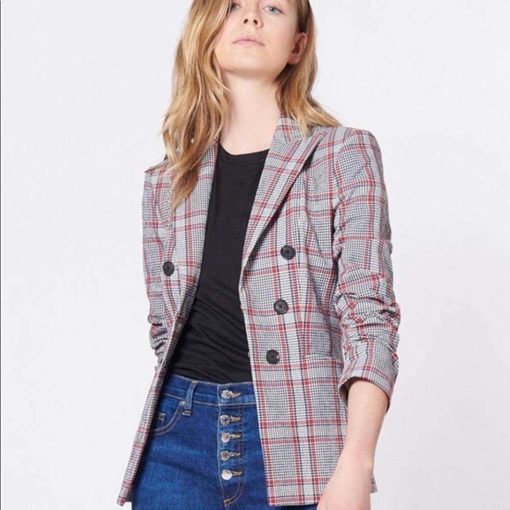 Veronica beard plaid dickey blazer